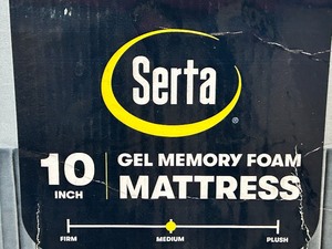 lot 3-A image: Serta 10 Full-Sized Gel Memory Foam Mattress