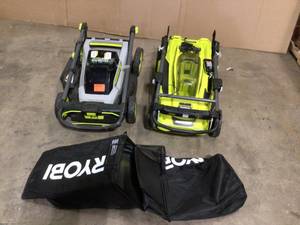 lot 25 image: Lot of 2 assorted  Lawn Mowers Baggers Included  various models and conditions Customer Returns See Pictures