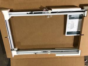 lot 6 image: ODL White Cordless Add On Enclosed Blind with 12 in. Wide Aluminum Blinds for 20 in. Width x 36 in. Length Door Window Customer Returns See Pictures