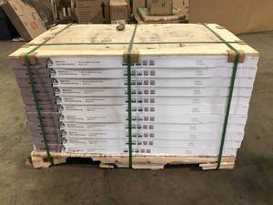 lot 7 image: Pallet of TrafficMaster Oaxaca Valley Gray 6 MIL x 7.1 in. W x 48 in. L Click Lock Waterproof Luxury Vinyl Plank Flooring (23.8 sqftcase) (44 Boxes)    Customer Returns See Pictures