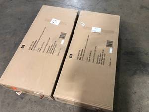 lot 15 image: 2 Lots of Home Decorators Collection Dorsey Charcoal Black Wood Bar Stool with Back and Woven Rush Seat Customer Returns See Pictures