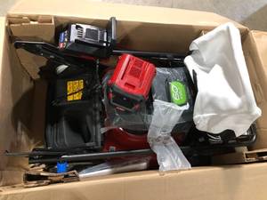 lot 27 image: Toro Flex-Force 60V Cordless 2-Tool Combo Kit 21 in. Walk Behind Lawn Mower   Customer Returns See Pictures