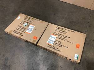 lot 28 image: 2 Lots of Husky 2-Pack Steel Pegboard Set in Black (24 in. W x 16 in. H) for Regular Duty Welded Steel Garage Storage System   Customer Returns See Pictures