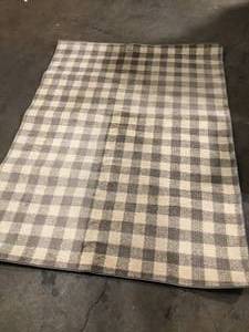 lot 38 image: Rogers Taupe 5 ft. x 7 ft. Gingham Area Rug by BALTA   Customer Returns See Pictures