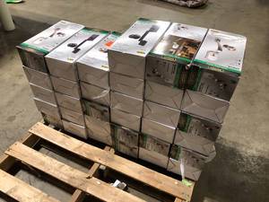 lot 41 image: Pallet of Mixed Assorted Door Handles Various Models and Conditions  Customer Returns See Pictures