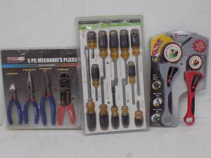 Screw Driver Set, Grip Pliers set, Wrench set