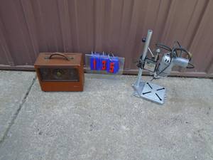 Vintage drill & tube radio project. As shown.