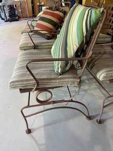lot 56 image: Six Metal Patio Chairs including Four Rockers
