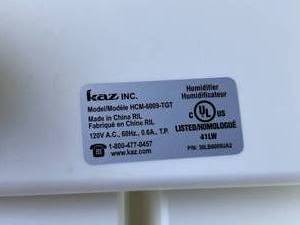 lot 66 image: Honeywell Quiet Care Humidifier Model HCM-6009-TGT