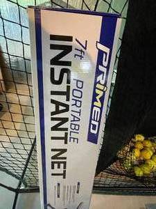 lot 108 image: Primed 7 Foot Portable Instant Net with Many Practice Balls and Mizuno Glove