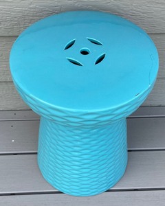 lot 25A image: Turquoise Ceramic Accent Table