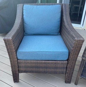 lot 5 image: Pair of Patio Chairs with Table