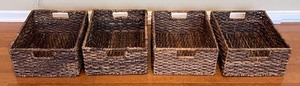 lot 27A image: Four Decorative Woven Baskets with Handles