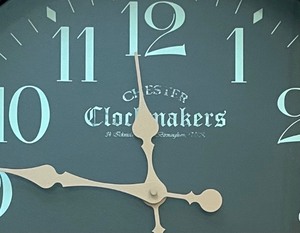 lot 35 image: Chester Black Wall Clock by Aaron Brothers