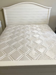 lot 47 image: Crate and Barrel Distressed Queen Bed