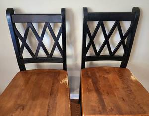 lot 76 image: Pair of Solid Wooden Stools