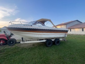 lot 1 image: 1978 Thompson Fisherman 2 22 Inboard 898 MerCruiser & Shoreline Trailer