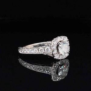 lot 8 image: DESIGNER NEIL LANE 1.25 Carat Diamond Solitaire Halo Cluster Ring in 14k White Gold $6,500 Retail VIDEO