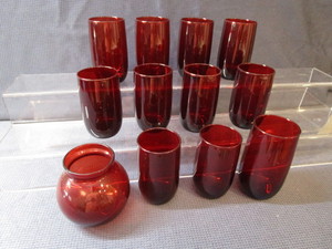 lot 54 image: Roly Poly Ruby Glasses
