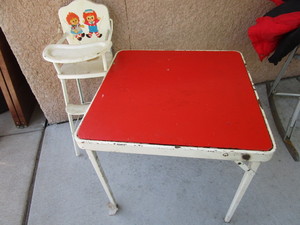 lot 106 image: Doll High Chair, Childs Table