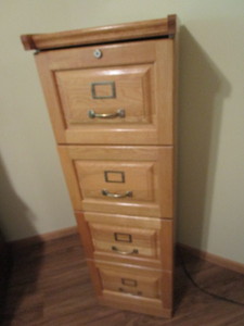 lot 157 image: Wooden File Cabinet