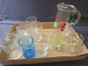 lot 195 image: Vintage Juice Pitcher & Glasses