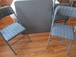 lot 202 image: Card Table & Chairs
