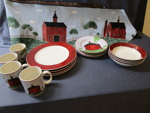lot 211 image: Barn Dinnerware
