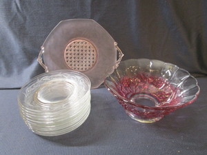 lot 259 image: Etched Plates, Bowls, Platter