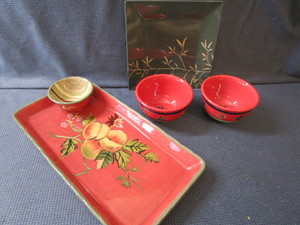 lot 280 image: Trays, Dipping Bowls