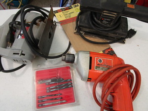 lot 317 image: Jig Saw, Sander, Drill