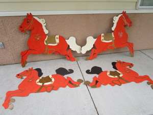 lot 326 image: Carousel Horses