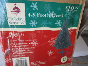 lot 329 image: Christmas Artificial Tree