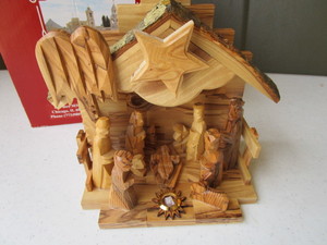 lot 340 image: Handmade Nativity