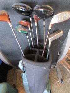 lot 356 image: Wilson Bag, Warrior & Taylor Made Clubs