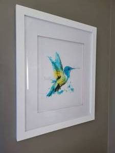 lot 62 image: Stunning Modern Fine Art Print - Hummingbird