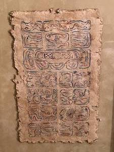 lot 18 image: Mayan ManuscriptMap in Frame