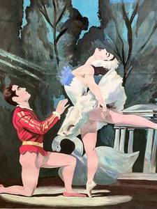 lot 20 image: Framed Original Artwork, Ballet Dancer