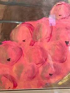 lot 23 image: Framed Abstract Fruit Artwork