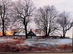 lot 27 image: Peter Seul Thorpe Winter Ride Landscape Framed Artwork