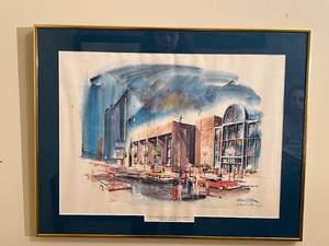 lot 35 image: Framed Civics Activity Center Artwork