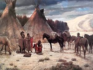 lot 45 image: Winter Traders Framed Lithograph by Kenneth Riley