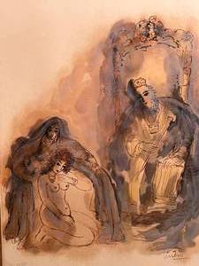 lot 3 image: Framed Rubin Signed Reuben Litograph
