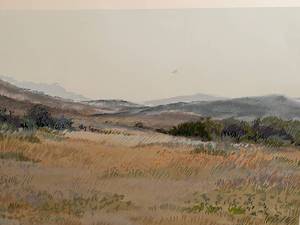 lot 50 image: Framed Summer Plains Artwork