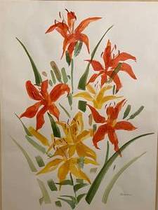 lot 60 image: Mary Steinson Watercolor Framed Artwork