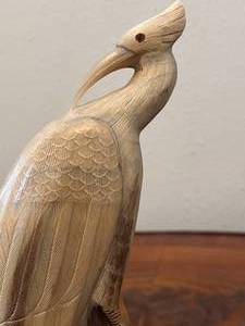 lot 74 image: Hand Carved Buffalo Horn Statue