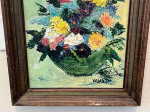 lot 95 image: Original Oil Painting Floral Pot