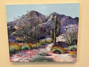 lot 103 image: Mary Reed Original Southwestern Oil Painting on Canvas