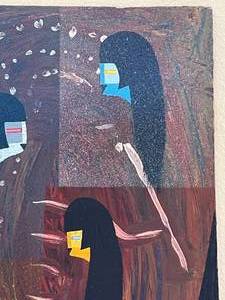 lot 114 image: Southwestern Abstract Canvas Art