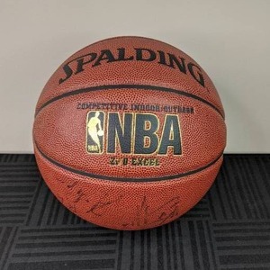 lot 6 image: NBA Minnesota Timberwolves Autographed Basketball Kevin Love and Team